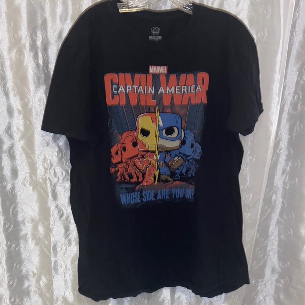 Marvel Captain America Civil War Graphic T-Shirt Men’s Size Large 🔥 YB5